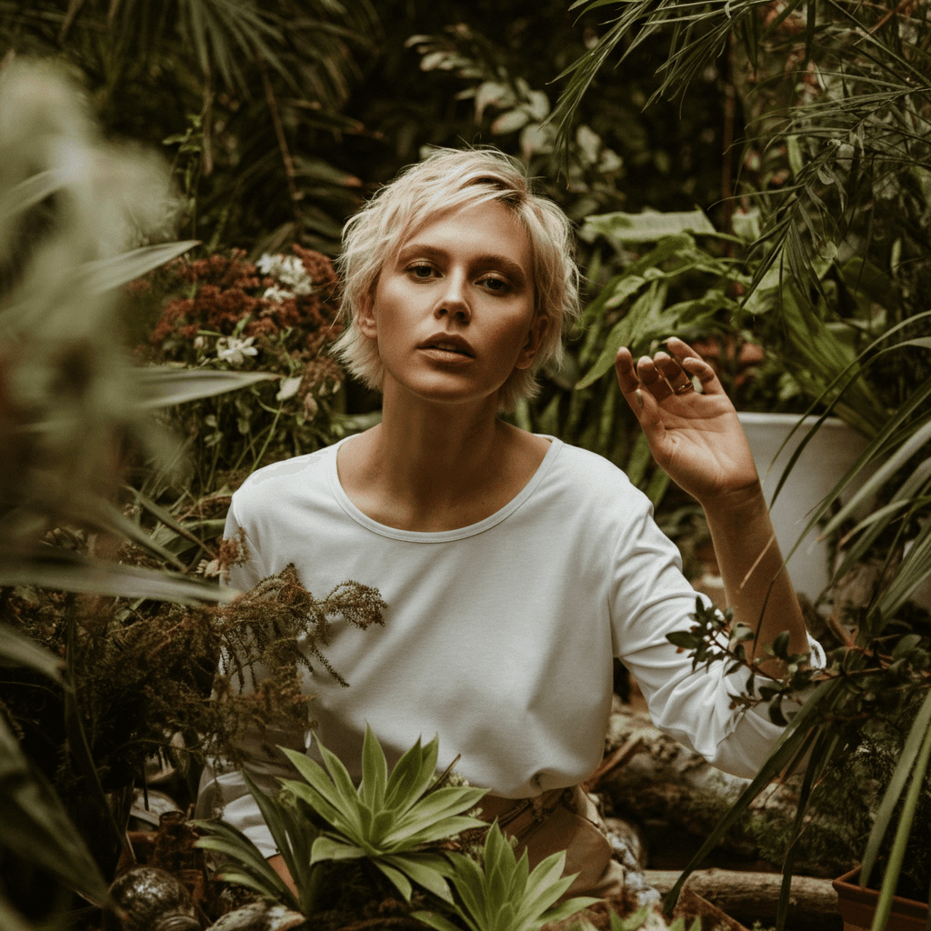 Woman In The Garden